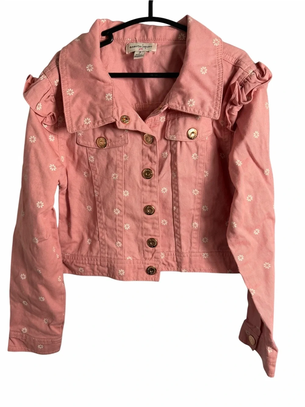Nanette Lepore Pink Floral Jean Jacket for Kids